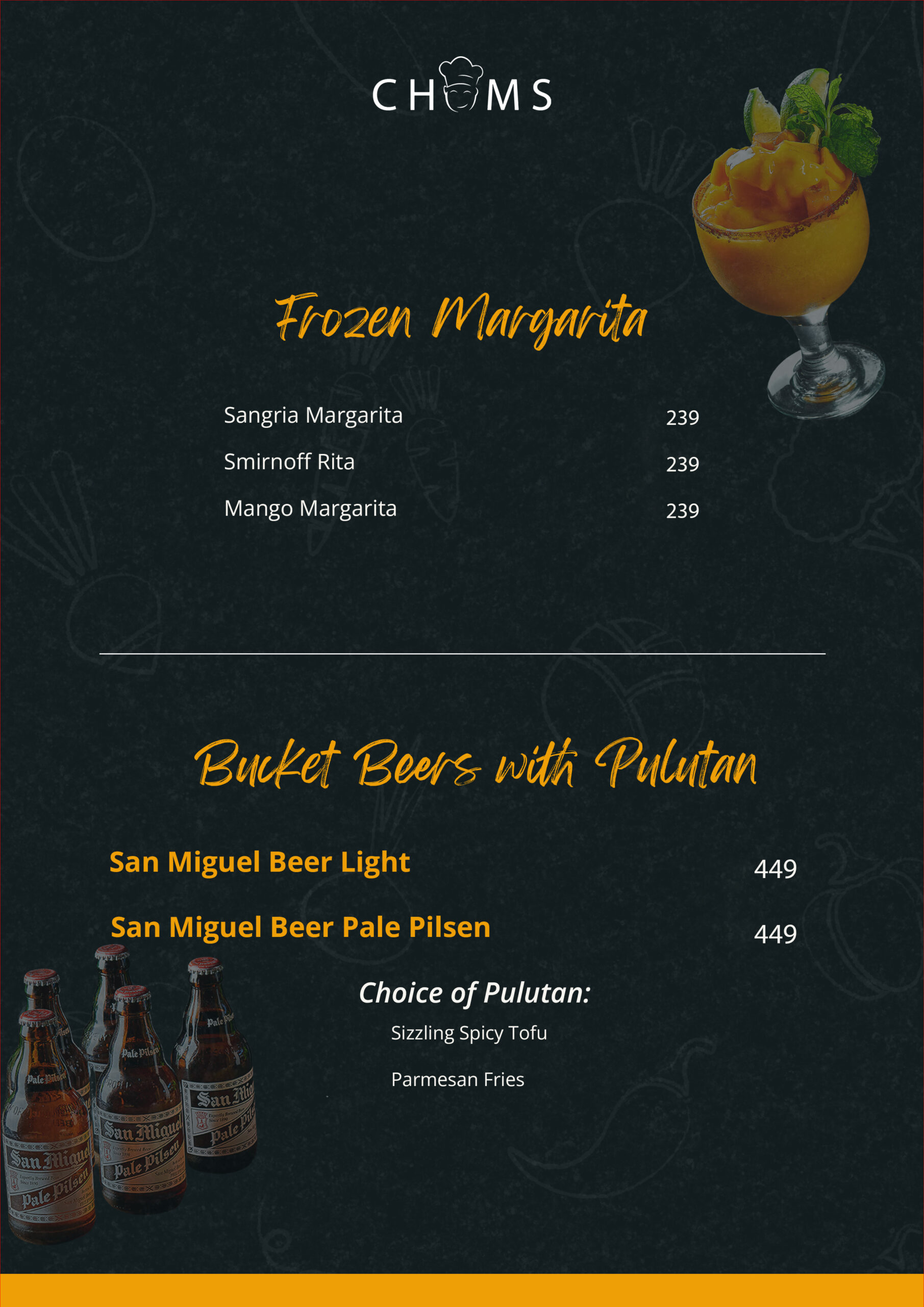 Frozen Margarita and Beer